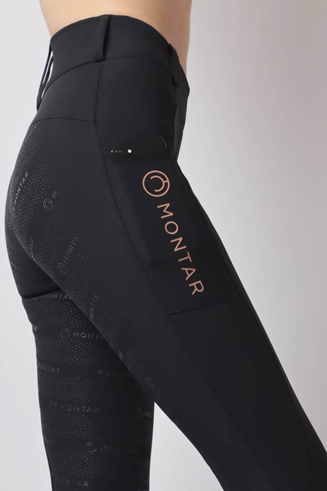 Junior Michelle Rosegold Hybrid Leggings - Black