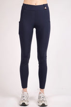 Load image into Gallery viewer, Junior Michelle Rosegold Hybrid Leggings - Navy
