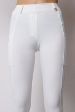 Load image into Gallery viewer, Michelle Rosegold Hybrid Leggings - White
