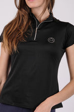 Load image into Gallery viewer, Everly Technical Crystal Polo - Black
