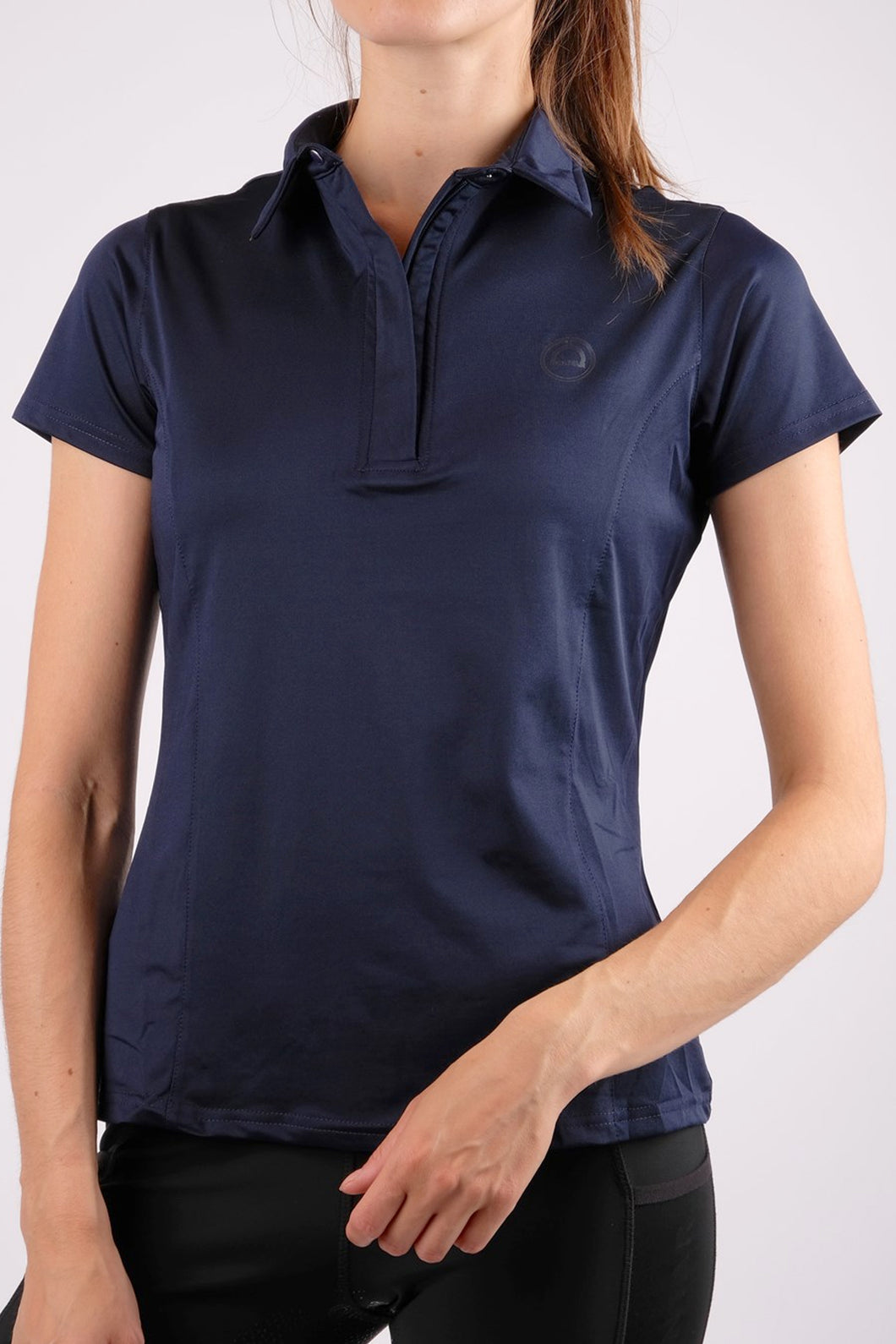 Rebecca Technical Basic Polo Shirt - Navy