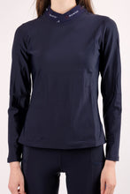 Load image into Gallery viewer, Sally Cross Neck Logo Baselayer - Navy
